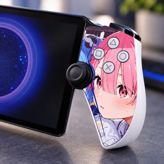 Re Zero Rem and Ram Skin for PlayStation Portal — detail mockup; skin only