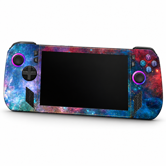 Rose Nebula Skin for ASUS ROG Ally X — front mockup; skin only