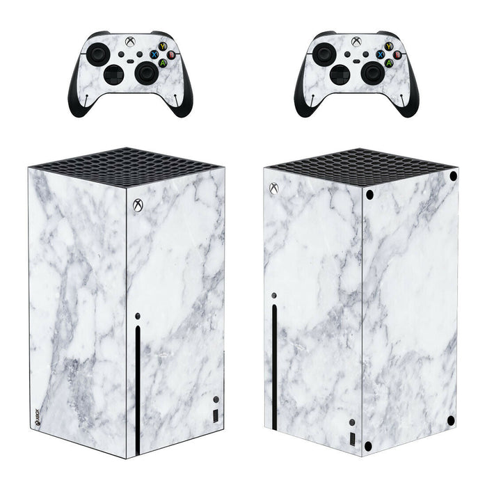 White Marble Xbox Series X Skin & Controller Set